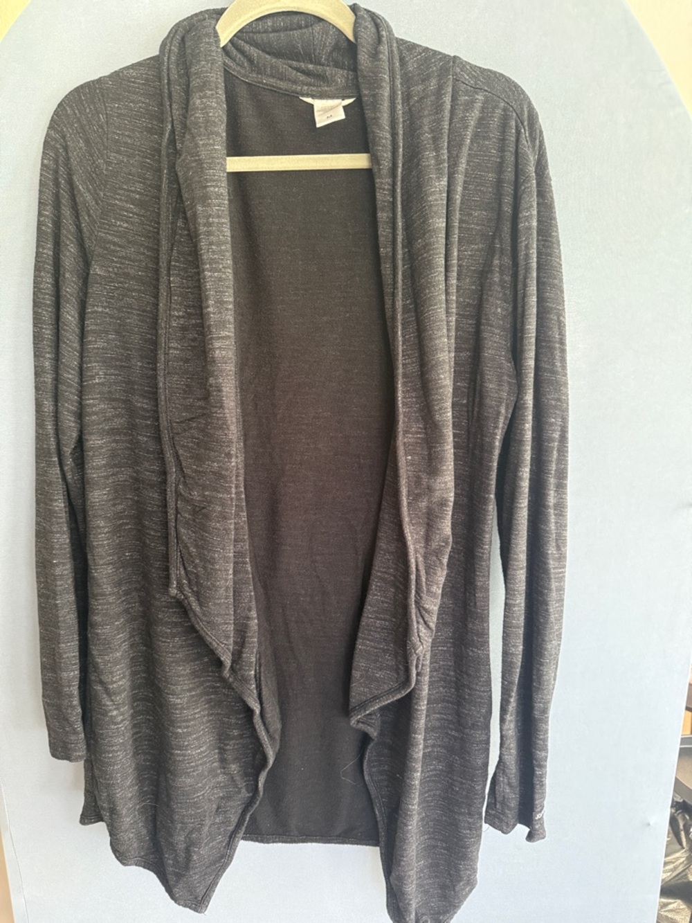 Jockey Charcoal Gray Draped Open-Front Cardigan